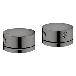 Hansgrohe AXOR One 2-Loch Wannenrandarmatur, 32,1l/min, Thermostat, Polished Black ... HANSGROHE-48470330 4059625747070 (Abb. 1)