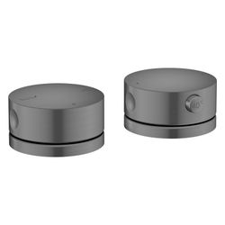 Hansgrohe AXOR One 2-Loch Wannenrandarmatur, 32,1l/min, Thermostat, Brushed Black C... HANSGROHE-48470340 4059625752654 (Abb. 1)