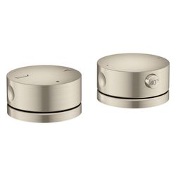 Hansgrohe AXOR One 2-Loch Wannenrandarmatur, 32,1l/min, Thermostat, Brushed Nickel... HANSGROHE-48470820 4059625747049 (Abb. 1)