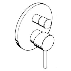 Hansgrohe AXOR Starck Einhebel-Wannenmischer UP, 26l/min, Pin-Griff, integrierter S... HANSGROHE-10418300 4059625137239 (Abb. 1)