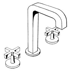Hansgrohe AXOR Citterio 3-Loch Waschtischarmatur 170, Auslauf 140mm, Kreuzgriffen, ... HANSGROHE-39133140 4011097915777 (Abb. 1)