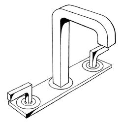 Hansgrohe AXOR Citterio 3-Loch Waschtischarmatur 170, Auslauf 140mm, Hebelgriff, Pl... HANSGROHE-39136140 4011097916200 (Abb. 1)