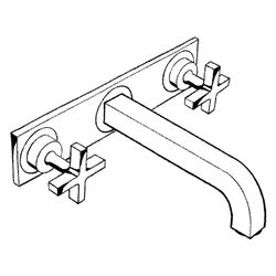 Hansgrohe AXOR Citterio 3-Loch Waschtischarmatur UP für Wandm, Auslauf 226mm, Kreuz... HANSGROHE-39144140 4011097916507 (Abb. 1)