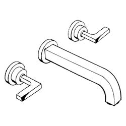 Hansgrohe AXOR Citterio 3-Loch Waschtischarmatur UP für Wandm, Auslauf 222mm, Hebel... HANSGROHE-39147330 4011097916729 (Abb. 1)