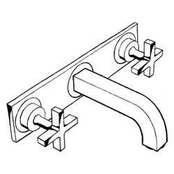 Hansgrohe AXOR Citterio 3-Loch Waschtischarmatur UP für Wandm, Auslauf 162mm, Kreuz... HANSGROHE-39314000 4011097400662 (Abb. 1)