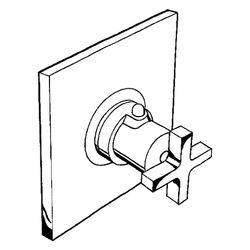 Hansgrohe AXOR Citterio Thermostat HighFlow Unterputz, 59l/min, Kreuzgriff, Polishe... HANSGROHE-39716330 4011097921518 (Abb. 1)