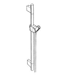 Hansgrohe AXOR Uno Brausestange 90cm, Brauseschlauch 160cm, Brushed Black Chrome... HANSGROHE-27989340 4011097895352 (Abb. 1)