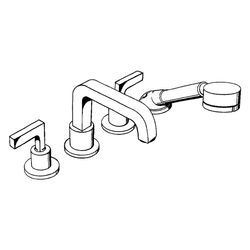 Hansgrohe AXOR Citterio 4-Loch Wannenarmatur, Wannenrandarmatur, Hebelgriff, Rosett... HANSGROHE-39446000 4011097400808 (Abb. 1)