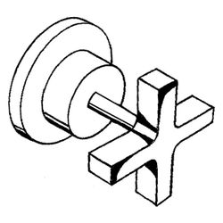 Hansgrohe AXOR Citterio Absperrventil Unterputz DN 15/DN 20, Kreuzgriff, Edelstahl ... HANSGROHE-39965800 4011097923550 (Abb. 1)