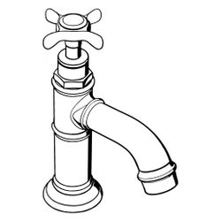 Hansgrohe AXOR Montreux Standventil 50mm, 5l/min, Kreuzgriff ohne Ablaufgarnitur, B... HANSGROHE-16530950 4011097880815 (Abb. 1)