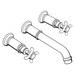 Hansgrohe AXOR Montreux 3-Loch Waschtischarmatur UP, 5l/min, für Wandmontage, Ausla... HANSGROHE-16532950 4011097880945 (Abb. 1)