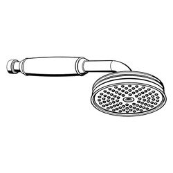 Hansgrohe AXOR Montreux Handbrause 100mm, 16l/min, 1jet, Brushed Nickel... HANSGROHE-16320820 4011097518534 (Abb. 1)
