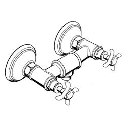 Hansgrohe AXOR Montreux 2-Griff Brausearmatur Aufputz, 11l/min, Kreuzgriffen, Brush... HANSGROHE-16560250 4011097882611 (Abb. 1)
