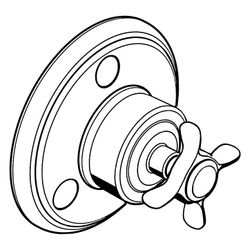 Hansgrohe AXOR Montreux Ab- und Umstellventil Trio/ Quattro Unterputz, Kreuzgriff, ... HANSGROHE-16830300 4011097975207 (Abb. 1)