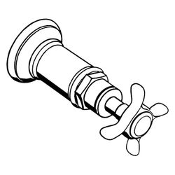 Hansgrohe AXOR Montreux Absperrventil Unterputz, Kreuzgriff, DN 15/DN 20, Edelstahl... HANSGROHE-16871800 4011097884530 (Abb. 1)
