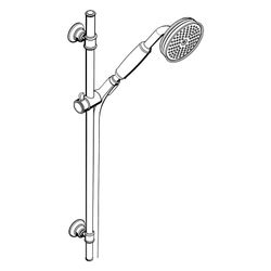 Hansgrohe AXOR Montreux Brauseset 90cm, Handbrause, 16l/min, 100 1jet, Brushed Bras... HANSGROHE-27982950 4011097894669 (Abb. 1)