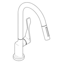 Hansgrohe AXOR Citterio Einhebel-Küchenmischer 250mm, 9.2l/min, Ausziehbrause, Poli... HANSGROHE-39835330 4011097842530 (Abb. 1)