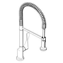 Hansgrohe AXOR Citterio Einhebel-Küchenmischer 230mm, 9l/min, Semi-Pro, Brushed Bra... HANSGROHE-39840950 4011097921877 (Abb. 1)
