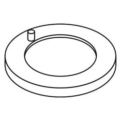 Hansgrohe AXOR Rosette für 4-Loch Auslauf Edelstahl Optic, Chrom, 95023000... HANSGROHE-95023000 4011097460802 (Abb. 1)