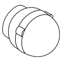 Hansgrohe AXOR Absperrventil-Griff für Uno, Unterputz, Weiß, 13296450... HANSGROHE-13296450 4011097174471 (Abb. 1)