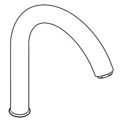 hansgrohe Auslauf für Spültischmischer Standmodell, Edelstahl Optik... HANSGROHE-92830800 4011097580814 (Abb. 1)