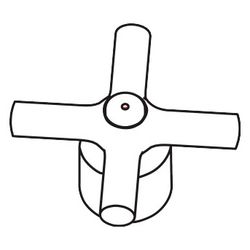 Hansgrohe AXOR Griff für Terrano 2-Griff Waschtischarmatur, Chrom, 37299000... HANSGROHE-37299000 4011097462356 (Abb. 1)