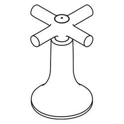 Hansgrohe AXOR Kreuzgriff für Terrano Warmwasser, Chrom, 37292000... HANSGROHE-37292000 4011097382074 (Abb. 1)