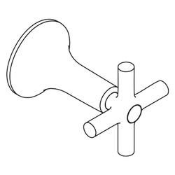 Hansgrohe AXOR Griff für Terrano, Chrom, 37293000... HANSGROHE-37293000 4011097698830 (Abb. 1)