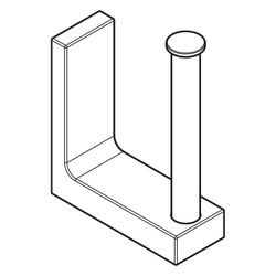 Hansgrohe AXOR Universal Rectangular Ersatzpapierrollenhalter, 143x102mm, Metall, M... HANSGROHE-42654670 4059625423530 (Abb. 1)