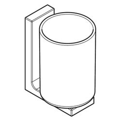 Hansgrohe AXOR Universal Rectangular Zahnputzbecher, 111x70x90mm, Metall/Glas, Matt... HANSGROHE-42604670 4059625422410 (Abb. 1)