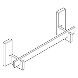 Hansgrohe AXOR Universal Rectangular Haltestange 340mm, 300mm Bohrabstand, Mattschw... HANSGROHE-42613670 4059625422724 (Abb. 1)