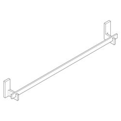 Hansgrohe AXOR Universal Rectangular Badetuchhalter 840mm, 800mm Bohrabstand, Metal... HANSGROHE-42683250 4059625424643 (Abb. 1)