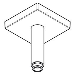 Hansgrohe AXOR ShowerSolutions Deckenanschluss 100mm eckig, DN 15, G 1/2", Polished... HANSGROHE-26437330 4059625407363 (Abb. 1)