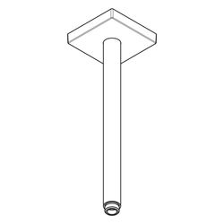 Hansgrohe AXOR ShowerSolutions Deckenanschluss 300mm eckig, DN 15, G 1/2", Edelstah... HANSGROHE-26438800 4059625407424 (Abb. 1)