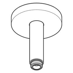 Hansgrohe AXOR ShowerSolutions Deckenanschluss 100mm, DN 15, G 1/2", Brushed Nickel... HANSGROHE-26432820 4059625030066 (Abb. 1)