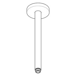 Hansgrohe AXOR ShowerSolutions Deckenanschluss 300mm, DN 15, G 1/2", Polished Red G... HANSGROHE-26433300 4059625124307 (Abb. 1)