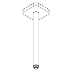 Hansgrohe AXOR ShowerSolutions Deckenanschluss 300mm softsquare, DN 15, G 1/2", Bru... HANSGROHE-26966140 4059625402894 (Abb. 1)