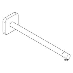 Hansgrohe AXOR ShowerSolutions Brausearm 390mm softsquare, G 1/2", Mattschwarz... HANSGROHE-26967670 4059625399095 (Abb. 1)