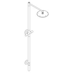 Hansgrohe AXOR Starck Nature Duschsäule, Kopfbrause 240mm, 1jet, ohne Handbrause, D... HANSGROHE-12671250 4059625435090 (Abb. 1)