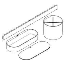 Hansgrohe WallStoris Badezimmerset, Mattschwarz... HANSGROHE-27968670 4059625368350 (Abb. 1)