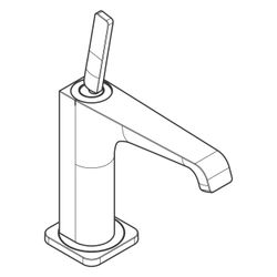 Hansgrohe AXOR Citterio E Einhebel-Waschtischmischer 130mm, Pin-Griff, Ablaufgarnit... HANSGROHE-36101670 4059625427477 (Abb. 1)