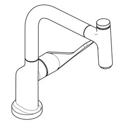 Hansgrohe AXOR Citterio Einhebel-Küchenmischer Select 230mm, 9l/min, Ausziehauslauf... HANSGROHE-39861310 4011097922355 (Abb. 1)