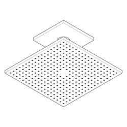 Hansgrohe AXOR ShowerSolutions Kopfbrause, 27l/min, 300x300mm, 2jet, Deckenanschlus... HANSGROHE-35320330 4059625240410 (Abb. 1)