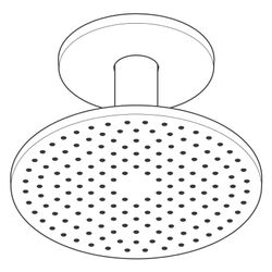 Hansgrohe AXOR ShowerSolutions Kopfbrause 250mm, 19l/min, 1jet, Deckenanschluss, Br... HANSGROHE-35286140 4059625239780 (Abb. 1)