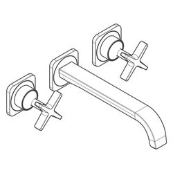 Hansgrohe AXOR Citterio E 3-Loch Waschtischarmatur Unterputz für Wandmontage, Ausla... HANSGROHE-36107990 4011097827049 (Abb. 1)