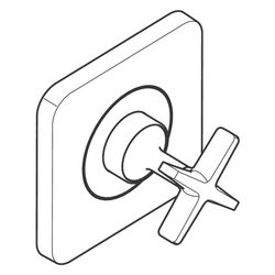 Hansgrohe AXOR Absperrventil Citterio E UP, 120x120mm, gerade, Polished Gold Optic... HANSGROHE-36771990 4011097907499 (Abb. 1)