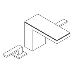 Hansgrohe AXOR MyEdition 3-Loch Waschtischarmatur 110mm, 5l/min, Push-Open Ablaufga... HANSGROHE-47070600 4059625450574 (Abb. 1)