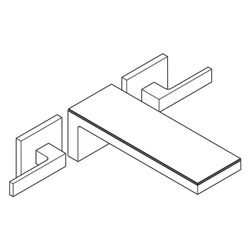 Hansgrohe AXOR MyEdition 3-Loch Waschtischarmatur Unterputz, 5l/min, für Wandmontag... HANSGROHE-47080600 4059625450512 (Abb. 1)