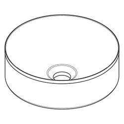 Hansgrohe AXOR Aufsatzwaschtisch Suite Rund, 300x105x300mm, ohne Hahnloch, Überlauf... HANSGROHE-42000950 4059625502877 (Abb. 1)