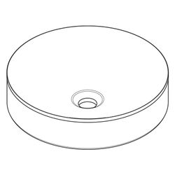 Hansgrohe AXOR Aufsatzwaschtisch Suite Rund, 400x105x400mm, ohne Hahnloch, Überlauf... HANSGROHE-42001000 4059625450451 (Abb. 1)
